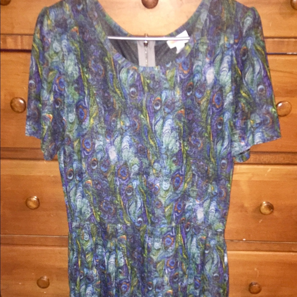 XL LulaRoe Peacock Amelia